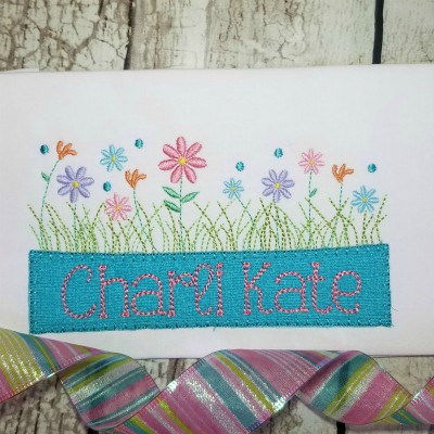 wildflowers with namebox appl design